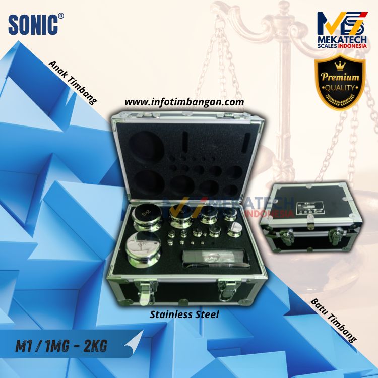 Produk SONIC Kelas M1 1mg - 2kg Stainless Steel I Anak Timbang