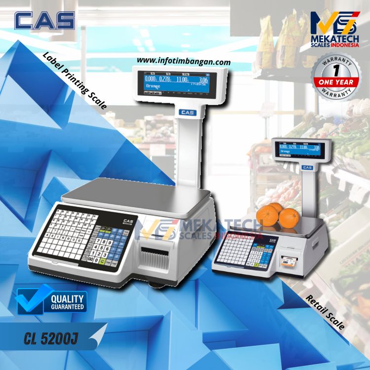 Produk CAS CL 5200J Retail Scale Portable  Timbangan Meja 