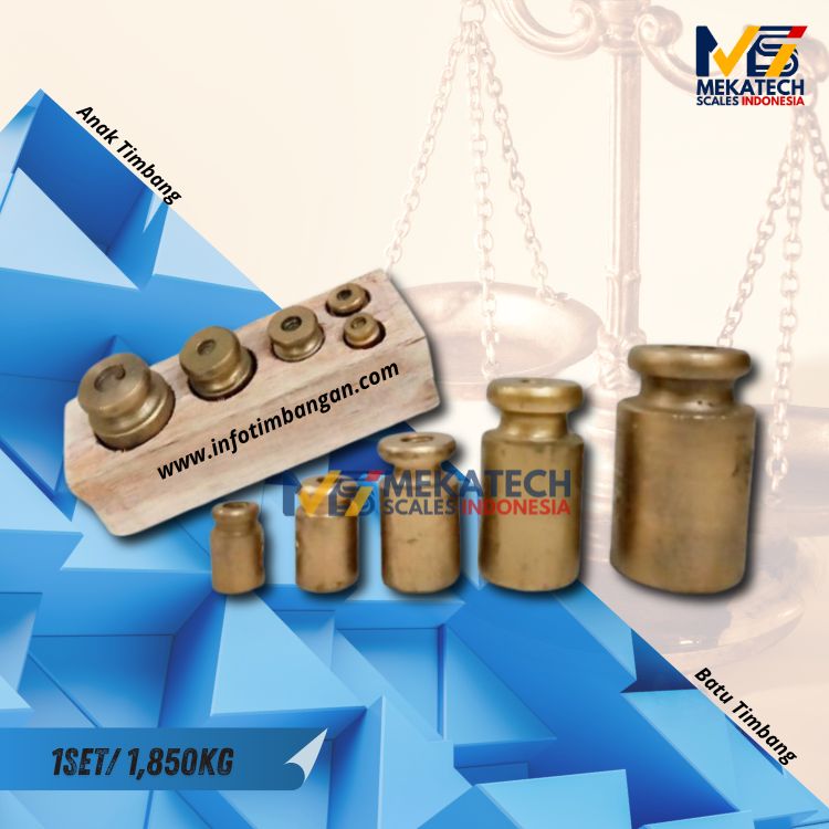 Produk Anak Timbangan I Batu Timbang kuningan 1 set - 1,850kg