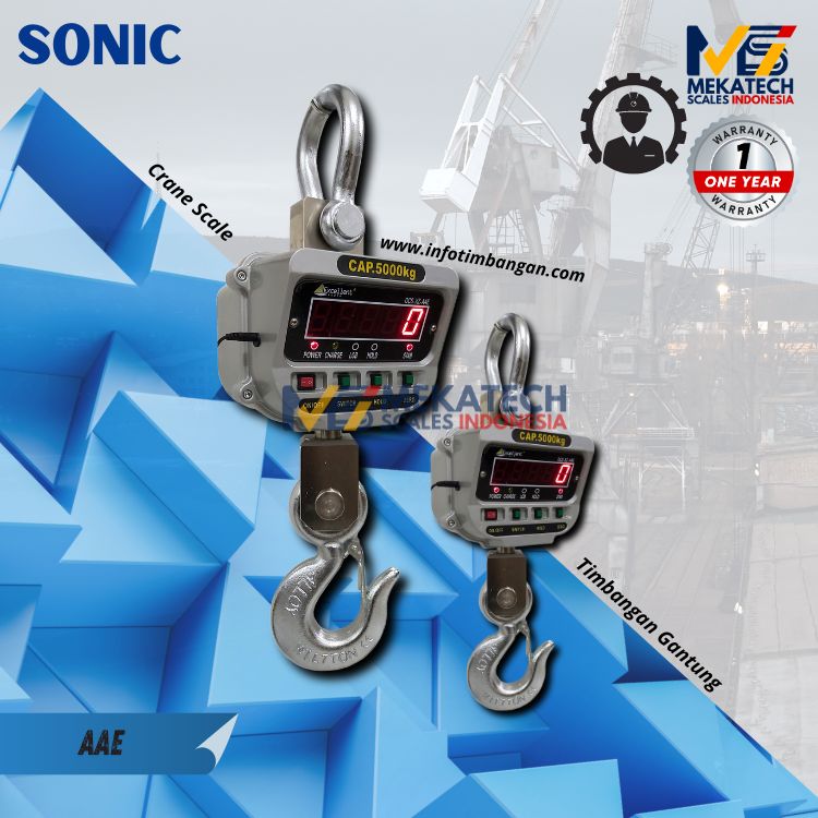 Produk SONIC AAE Crane Scale  Timbangan Gantung 
