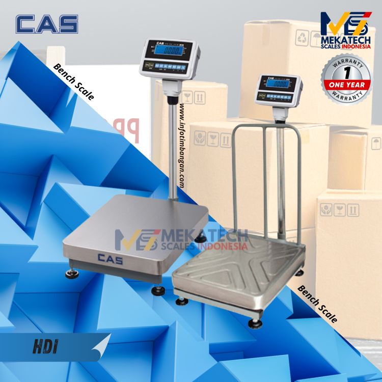 Produk CAS HDI Size 40x50cm 150kg Bench Scale Timbangan Duduk 