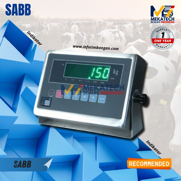 Produk SABB-A1GB3 Green LED Display Indikator / Monitor Timbangan Hewan