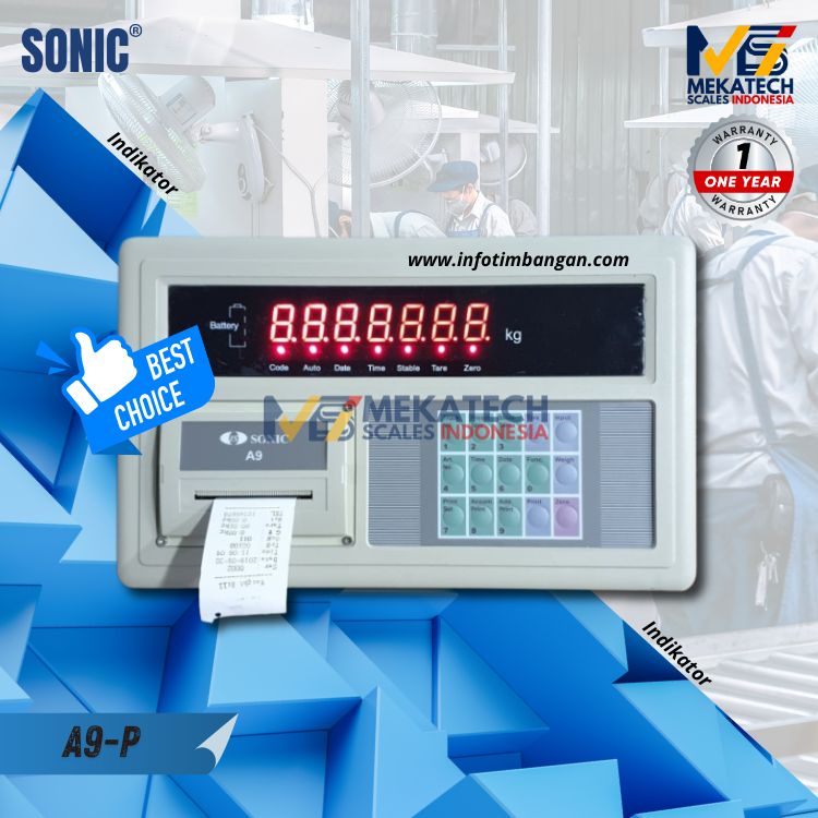 Produk SONIC A9P Indikator Monitor Printer Jembatan Timbang